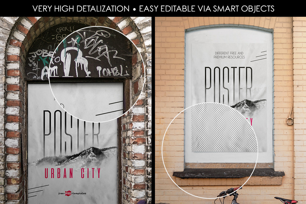 15 Premium Urban City Poster MockUps, a Print Template by Free-PSD-Templates (Photo 2 of 5)