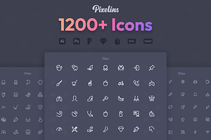 Pixelins Thin Icons