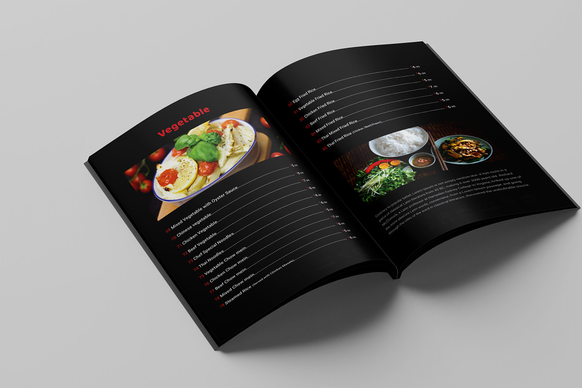 Restaurant Recipe Book / Food Menu, a Brochure Template by graphicsunday