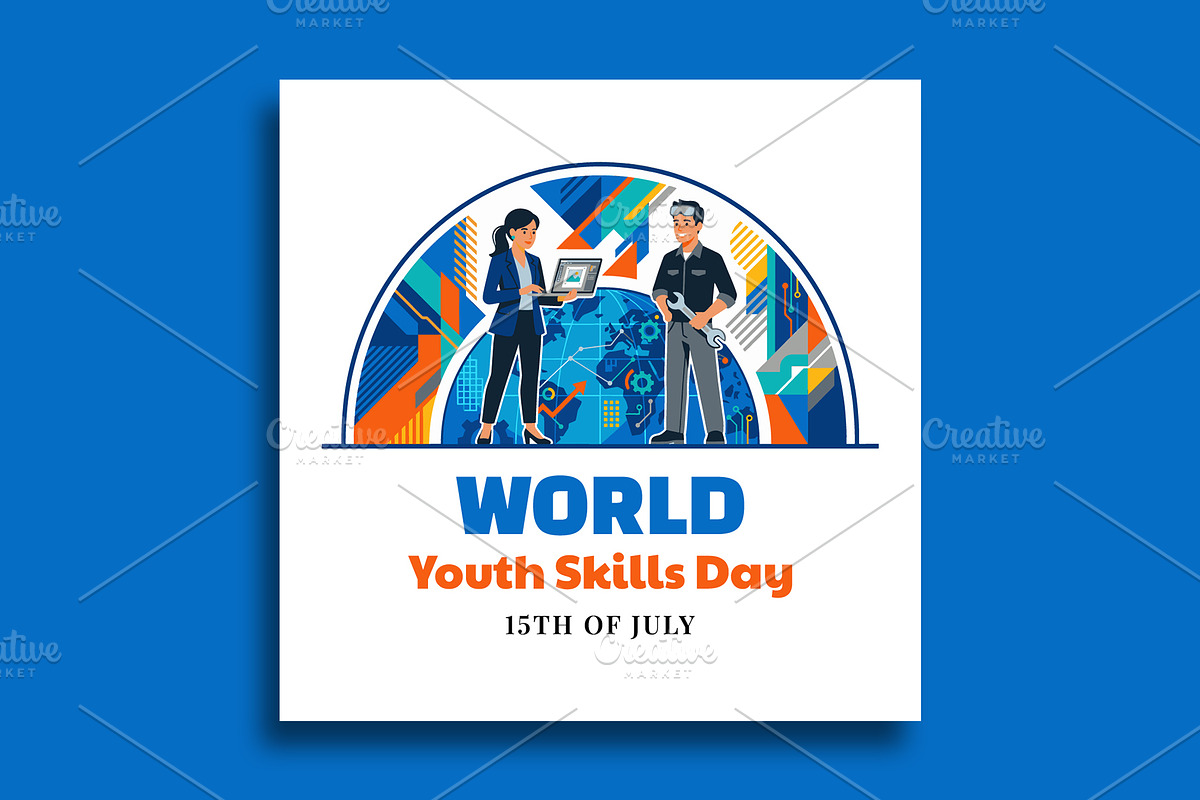 World Youth Skills Day Banner, a Social Media Template by nandinigraphics (Photo 2 of 4)
