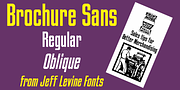 Brochure Sans JNL, a Sans Serif Font by Jeff Levine Fonts (Thumbnail 1 of 5)