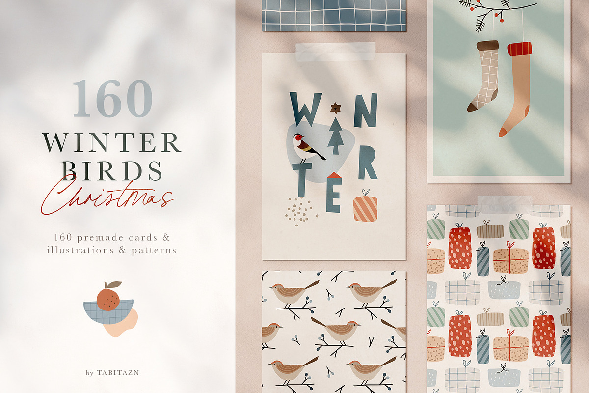 Winter birds Christmas set, an Animal Illustration by Tabita's shop (Photo 1 of 11)