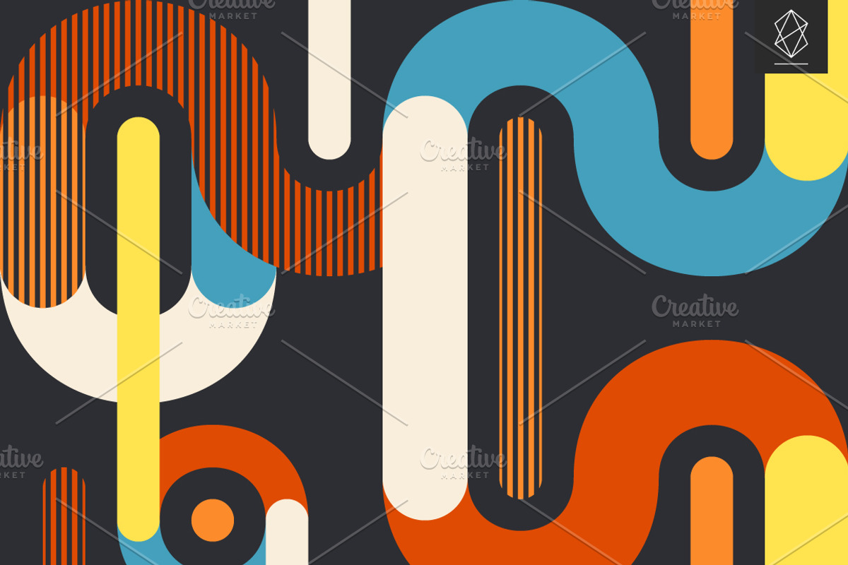 Geometric brevity seamless patterns, a Pattern Graphic by Yury Velikanov (Photo 9 of 11)