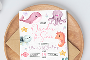 Oneder the Sea Birthday Invitation, an Invitation Template by Melii Designs (Thumbnail 3 of 10)