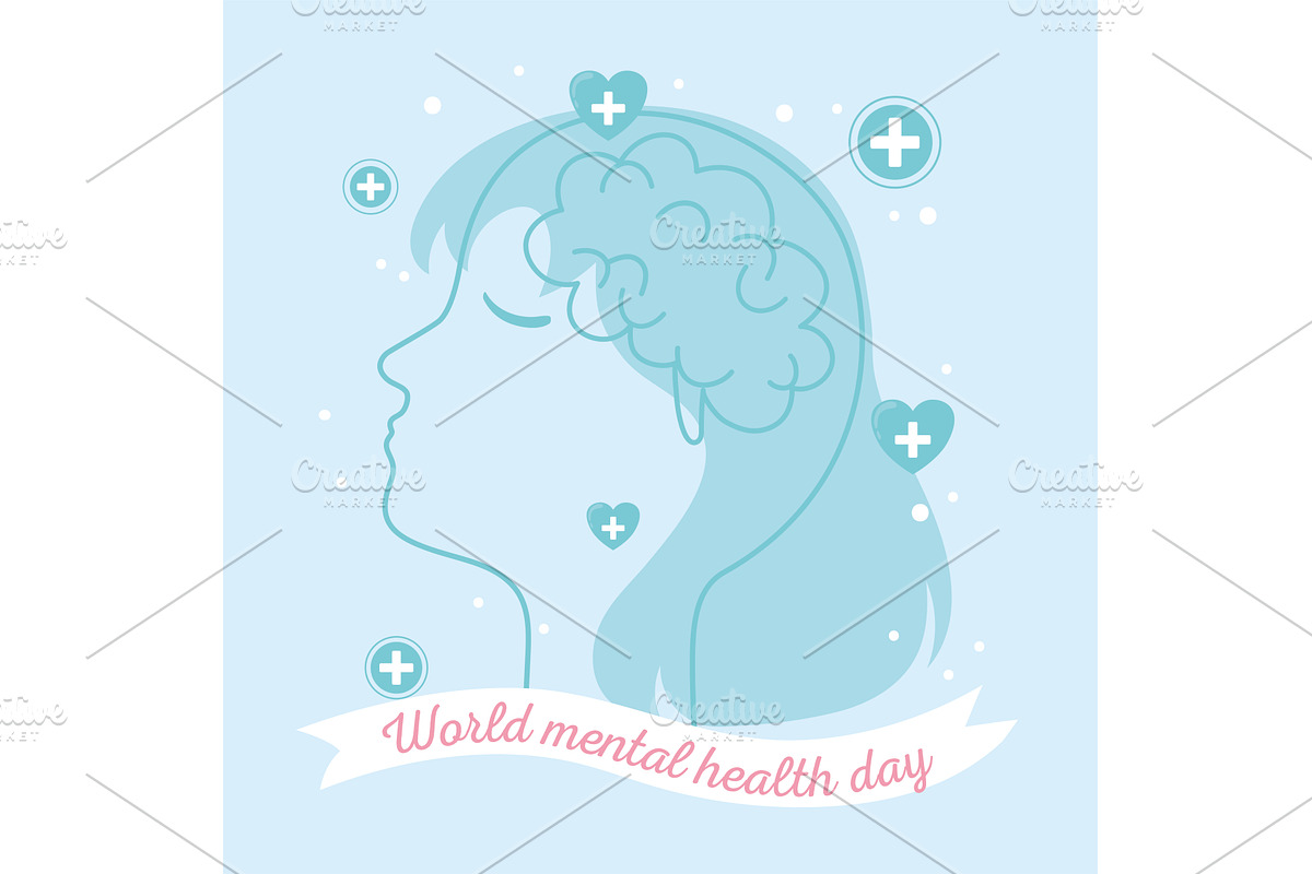 world mental health day, a Healthcare Illustration by studiogstock