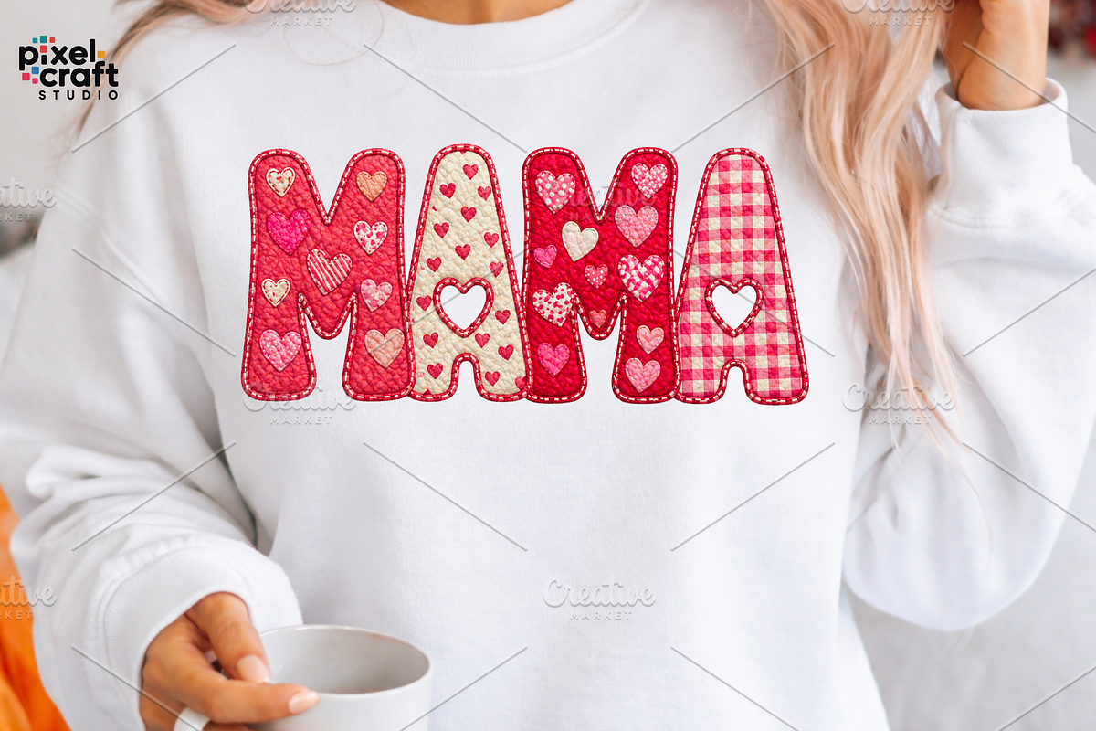 Retro Patchwork MAMA PNG, a Seasonal Illustration by Ink Gallery (Photo 4 of 7)