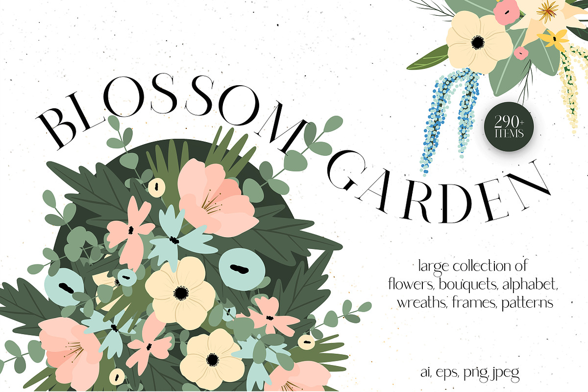 BLOSSOM GARDEN Botanical Collection, an Illustration by Alisha Gronska (Photo 1 of 11)