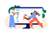 Investors with stock market charts, a Work Illustration by Good Studio (Thumbnail 4 of 5)