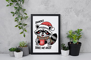 Christmas Raccoon Snacks Quote PNG, an Illustration by Daily.Designs (Thumbnail 4 of 5)