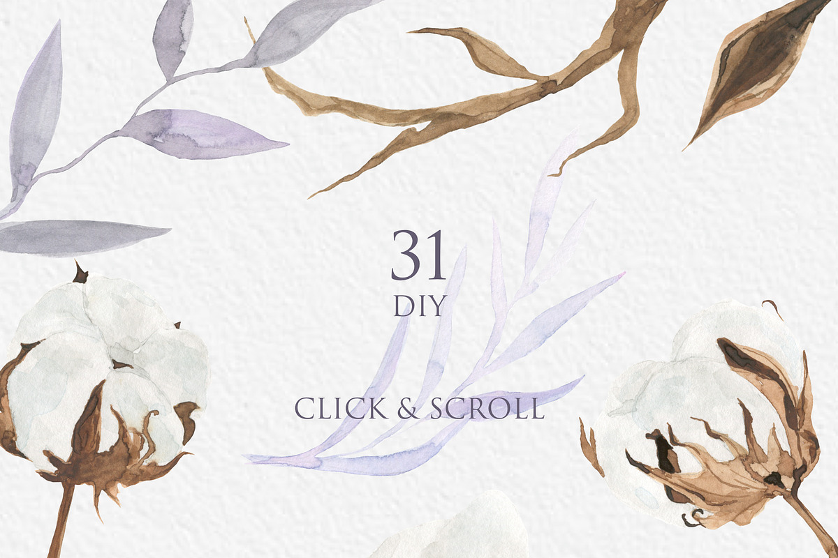 Spring Cotton and Dried Foliage, an Illustration by AnaPierceArt (Photo 5 of 6)