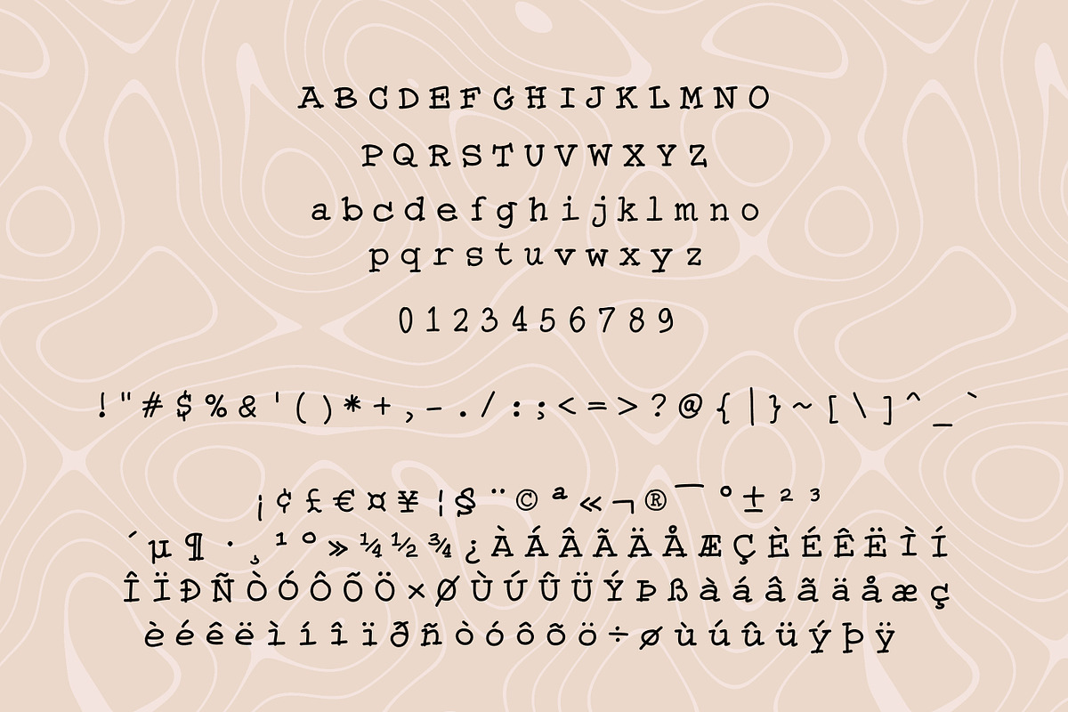 Playmat - hand-drawn typewriter font, a Handwritten Font by BeadyLab (Photo 2 of 9)
