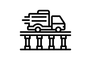 Express shipping black icon, an Outline Icon by Creative priyanka