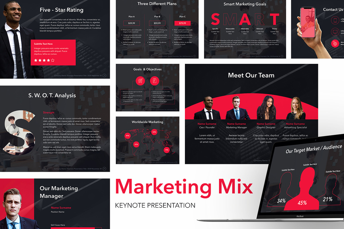 Marketing Mix Keynote Template, a Presentation Template by Jumsoft (Photo 1 of 26)