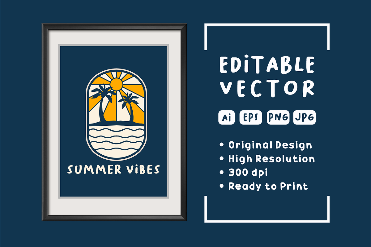 SUMMER BADGE LOGO, an Object Illustration by Ngaula Std. (Photo 3 of 3)