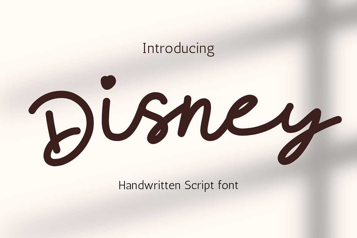 Disney is Script handwritten font, a Handwritten Font by Brown Cupple (Photo 1 of 5)