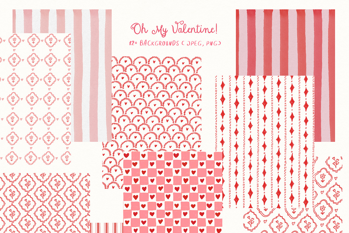 Valentine's Day Frames Cards Clipart, a Decorative Illustration by whiteheartdesign (Photo 18 of 23)