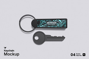 Keychain Mockup Bundle Set, an Advertising Mockup by Rielismee