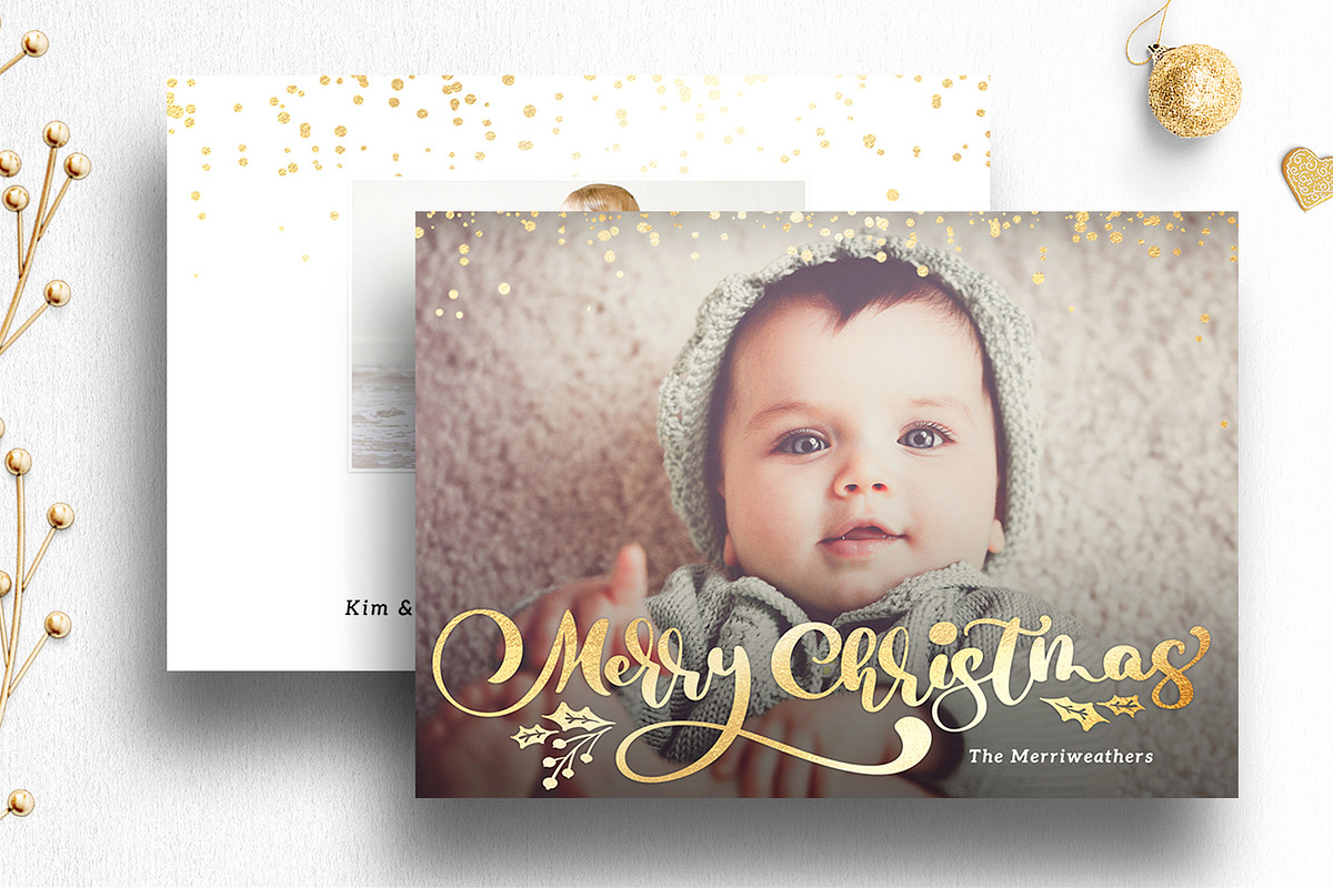 Christmas Card Psd Template Bundle, a Card Template by Nifty Template Studio (Photo 6 of 18)