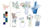 Sketch Flowers Set, an Illustration by iceang shop (Thumbnail 2 of 6)