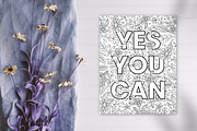 Coloring Pages Inspirational quotes, an Illustration by ChristinaDesigns (Thumbnail 7 of 7)