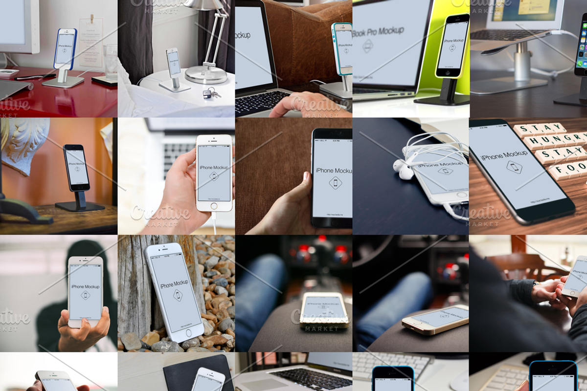 30 iPhone & iPad Real Photo Mockups, an iPhone Mockup by Xus Badia (Photo 2 of 2)