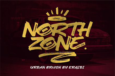 NORTH ZONE. //Urban Brush//, a Blackletter Font by ErgibiStudio