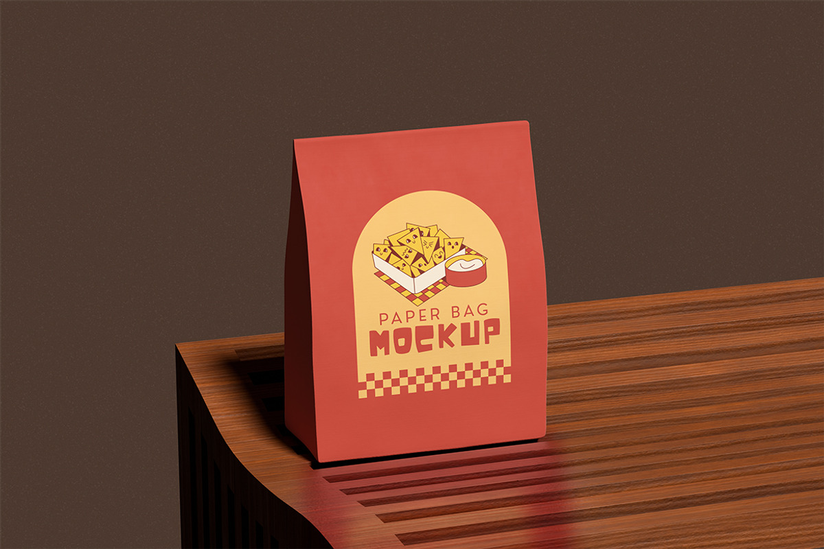 Paper Bag Mockup, a Packaging Mockup by xavier_studio (Photo 2 of 5)