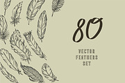 Vector feathers, an Illustration by risovanya (Thumbnail 1 of 4)