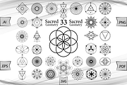 Sacred Geometry Black Set Mandalas, an Object Graphic by GraphicRedStudio (Thumbnail 2 of 8)