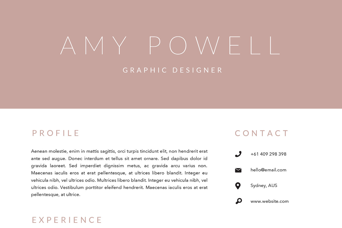 3 Page Resume Template | INDD + DOCX, a Resume Template by BlackDotResumes (Photo 4 of 5)