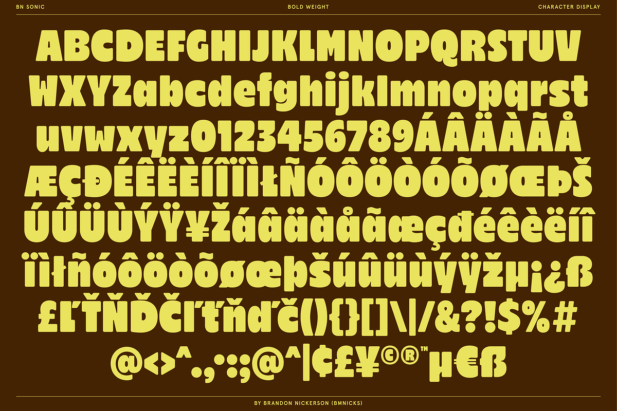 BN Sonic - Bold, Soft & Balanced, a Sans Serif Font by Bnick (Photo 13 of 13)