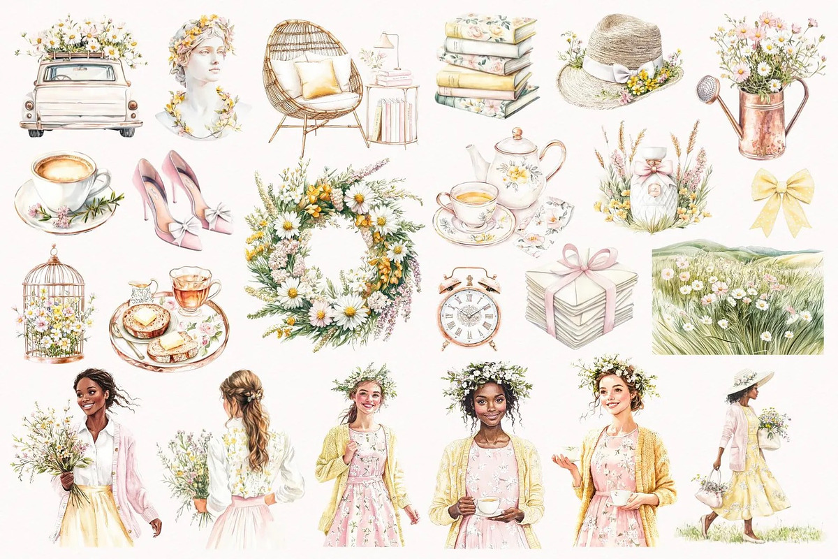 Spring Is Here. Pink Edition., a Seasonal Illustration by PeDe Designs (Photo 2 of 14)