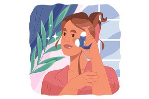Woman use skin lifting machine, an Object Illustration by Elegant Solution