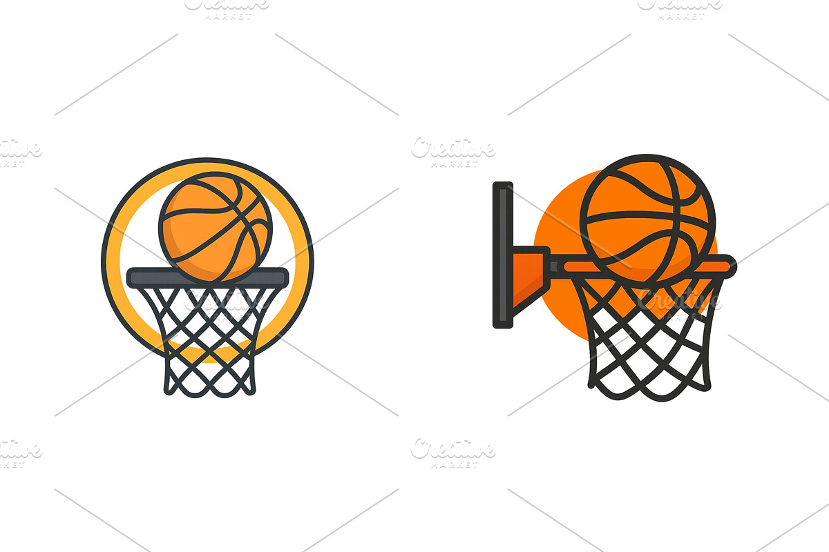 Iconic basketball elements featuring, a Sport Illustration by ZinetroN