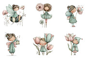 Whimsical Spring Fairy Clipart, an Illustration by CreationArt (Thumbnail 4 of 7)