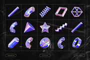 3D Holographic Geometric Shapes, an Object Graphic by Design Studio (Thumbnail 5 of 7)