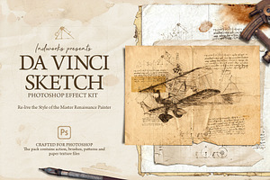 Da Vinci Sketch PS Action, an Action Add-On by IndWorks Design