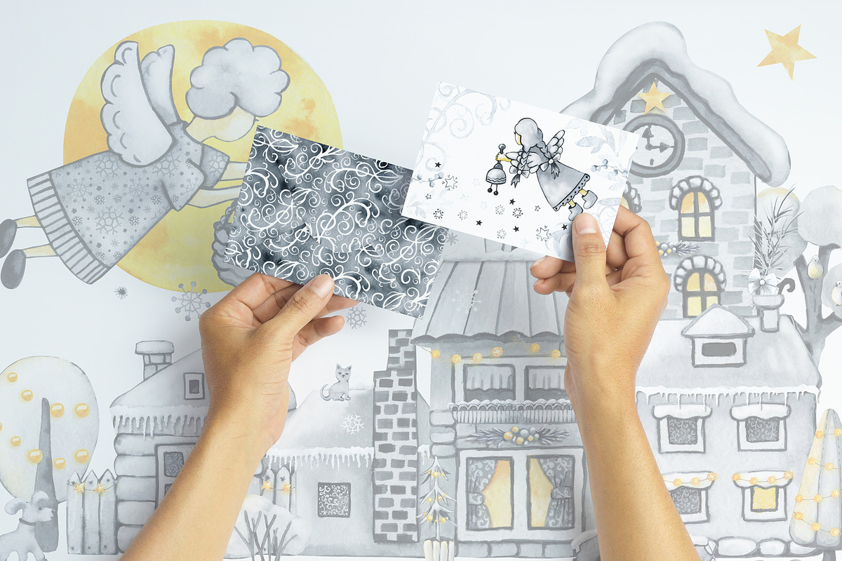 Christmas winter houses, city scene, an Illustration by Artmanata (Photo 16 of 17)