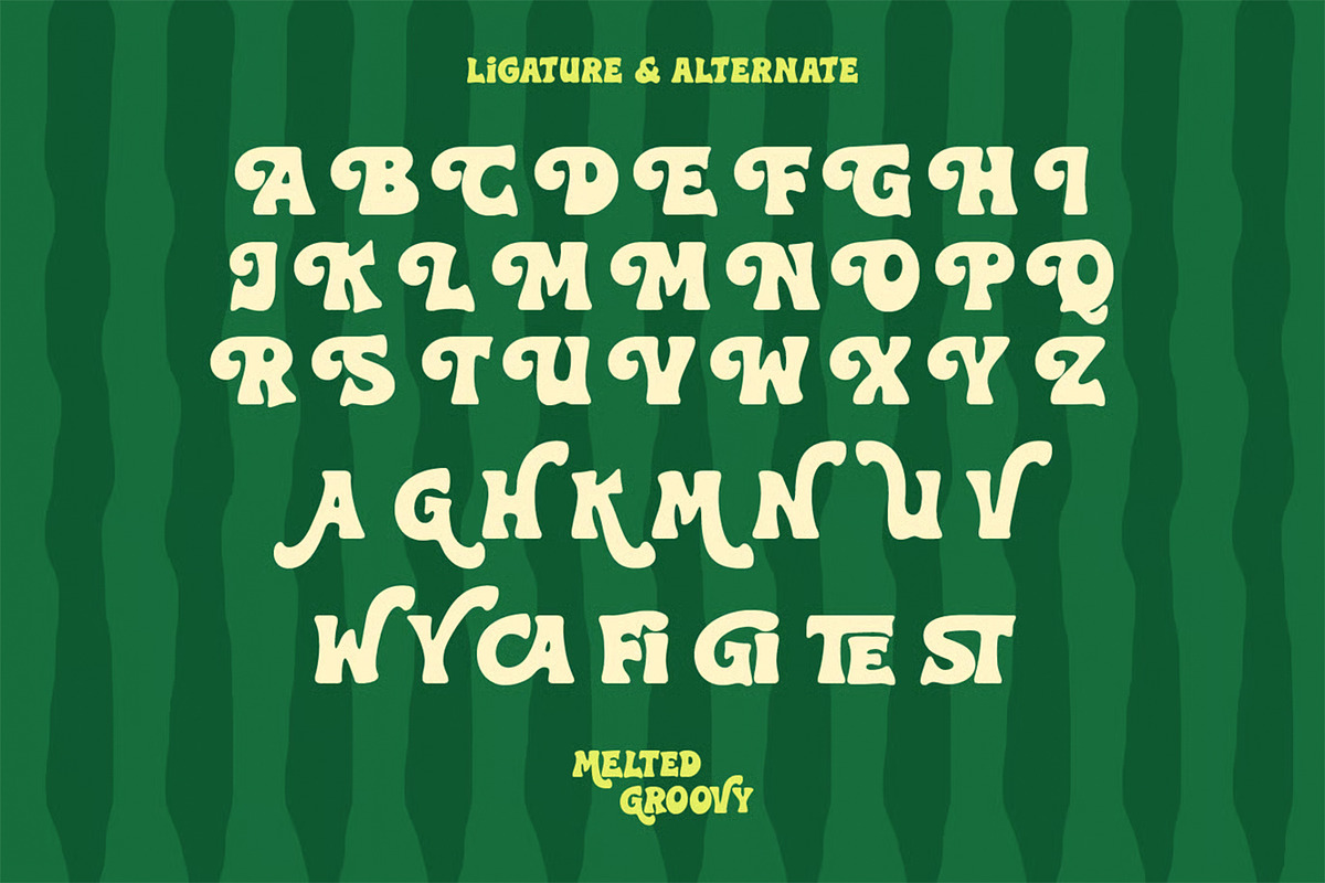 Melted Groovy Playful Display, a Sans Serif Font by Portocraft (Photo 11 of 12)