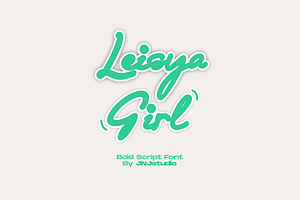 Leisya Girl Script Font Bold, a Script Font by JNJ Studio