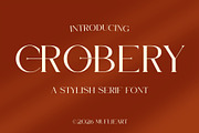 Crobery - Stylish Serif Font, a Serif Font by Muflieart (Thumbnail 1 of 12)