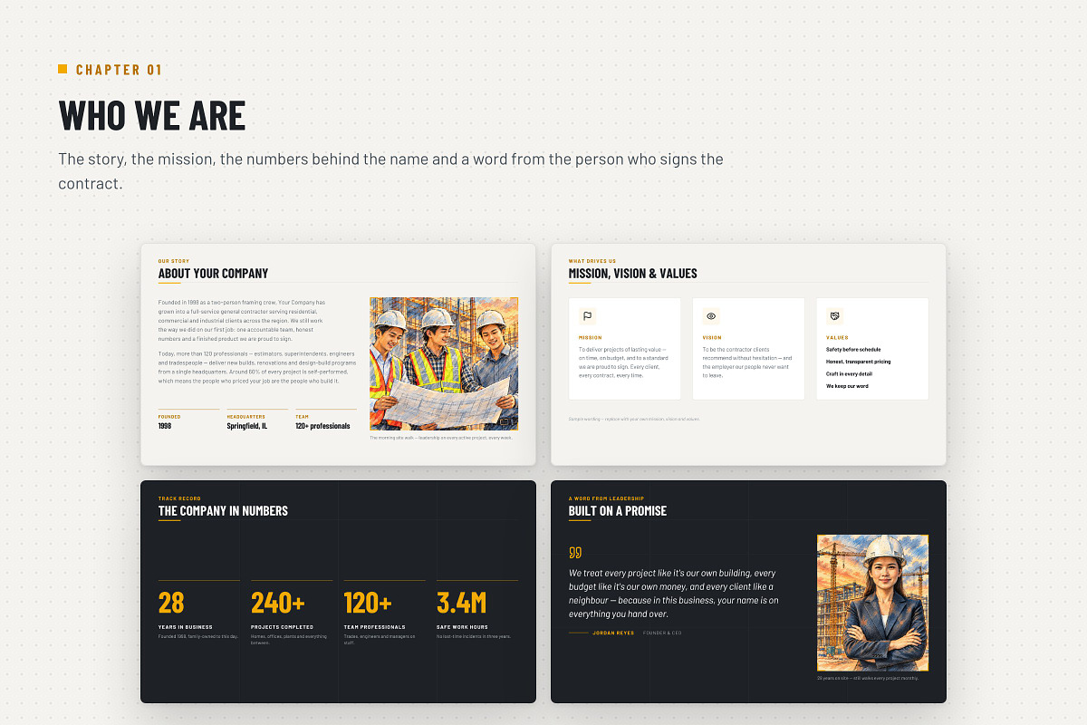Construction PowerPoint Template, a Presentation Template by Deck Atelier (Photo 5 of 15)