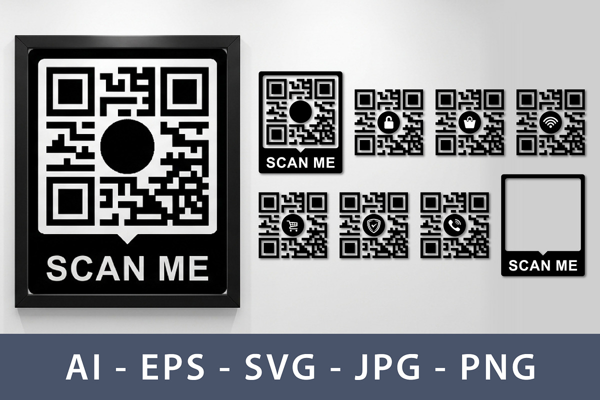 Qr Code Scanning and Mobile Payment, a Technology Illustration by Saba Vector (Photo 2 of 3)
