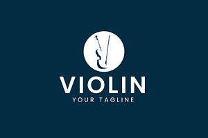 violin logo vector icon illustration, a Branding & Logo Template by Dyn Studio
