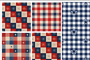 Patriotic Gingham Linen Textures, a Pattern Graphic by Printable Design Store (Thumbnail 4 of 4)