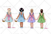 Flower Girl DIY Clipart, a Person Illustration by DekoArt (Thumbnail 5 of 6)