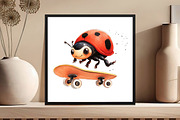 Quirky Funny Ladybug Clipart, an Illustration by DreamCafeArt (Thumbnail 5 of 6)