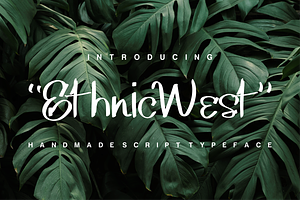 EthnicWest Handmade Script Typeface