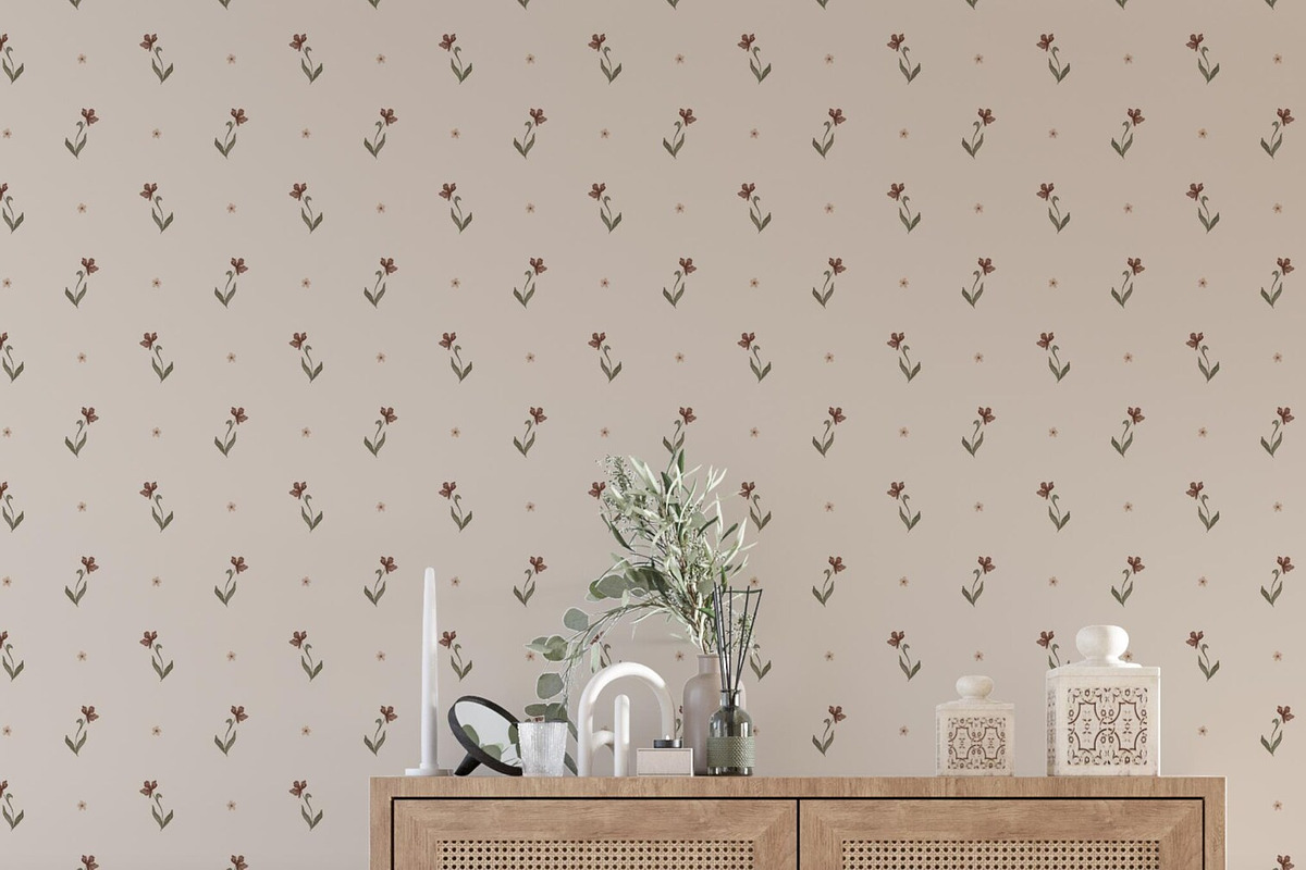 Vintage Ditsy Watercolor Floral, a Pattern Graphic by Mieken Petra Designs (Photo 3 of 3)