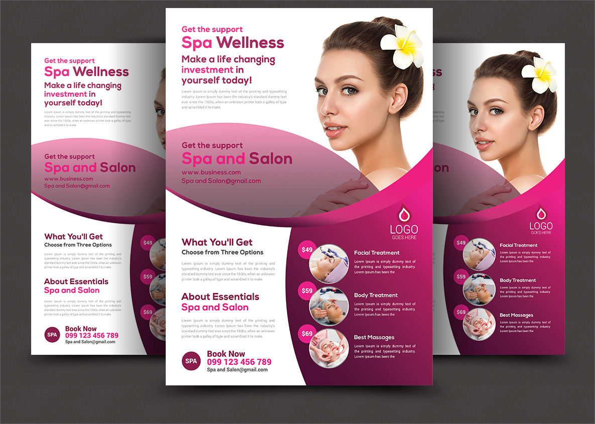 SPA Beauty Flyer Template, a Flyer Template by AfzaalGraphics